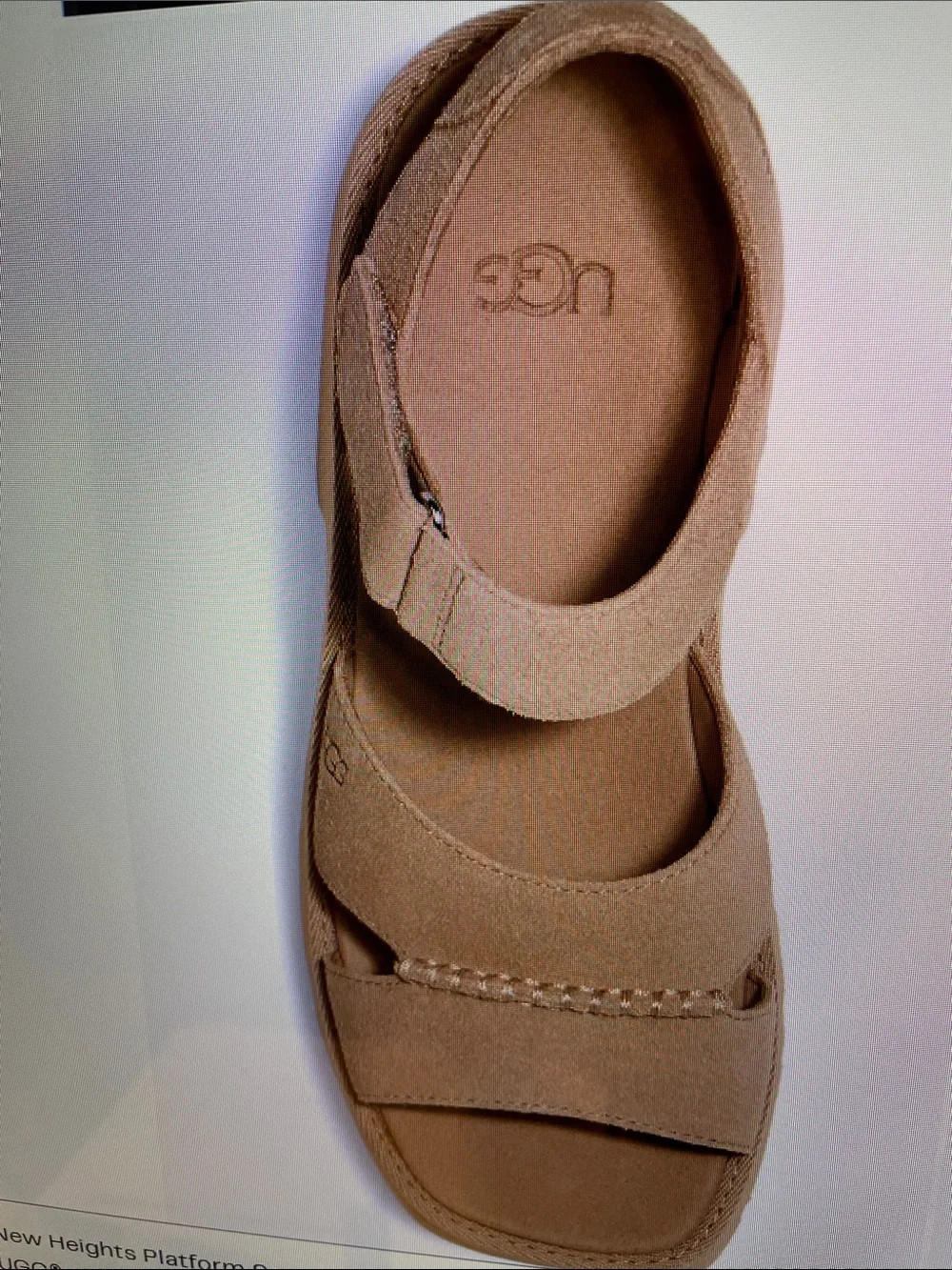 NWT UGG Women’s Tan Platform Sandal with Ankle Strap